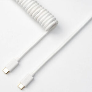 Keychron Coiled Type-C Cable-Straight White