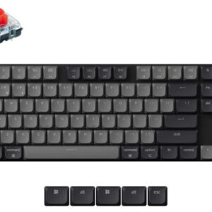 Keychron K1 QMK White Backlight Low Profile 2.0 Red Switch Wireless Mechanical Keyboard