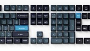 Keychron Double Shot KSA PBT Keycap Full Keycap Set - Dark Gray and Grayish Blue