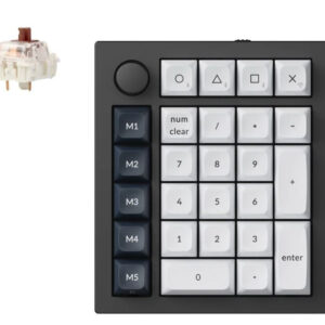 Keychron Q0 Max Number Pad 27 Key Carbon Black Full Assembled Knob Brown Switch RGB Hot-Swap Gateron Jupiter Wireless / Wired / 2.4GHz Normal Profile QMK Custom Keyboard