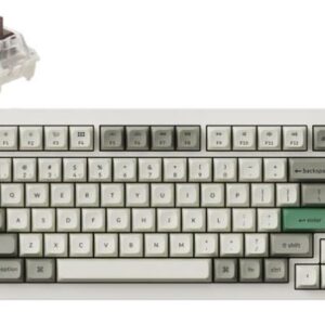 Keychron Q1 Max ANSI 75% layout 81 Key Shell White Full Assembled Knob Brown Switch RGB Hot-Swap Gateron Jupiter Wireless / Wired / 2.4GHz Normal Profile QMK Custom Keyboard