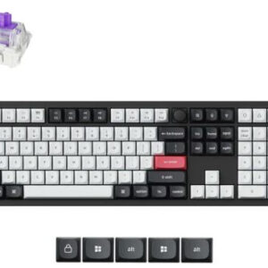 Keychron Q6 HE QMK Wireless Fully Assemble Knob Carbon Black Gateron Double-Rail Magnetic Nebula Switch Custom Keyboard