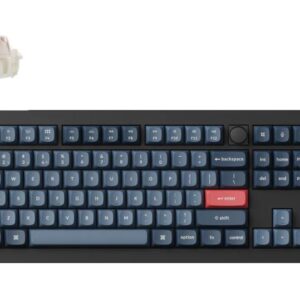 Keychron V3 MAX ANSI 80% TKL Layout 87 Key Carbon Black Full Assembled Knob Brown Switch RGB Hot-Swap Gateron Jupiter Wireless / Wired / 2.4GHz Normal Profile QMK Custom Keyboard