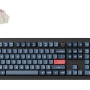 Keychron V6 MAX ANSI Full Size 104 Key Carbon Black Full Assembled Knob Brown Switch RGB Hot-Swap Gateron Jupiter Wireless / Wired / 2.4GHz Normal Profile QMK Custom Keyboard
