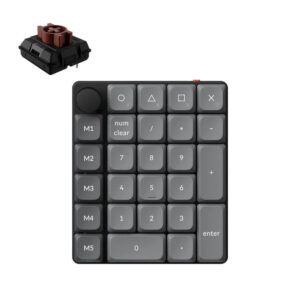 Keychron K0 Max QMK Wireless RGB Backlight (Hot-Swappable) Keychron Milk POM Switch Brown Custom Number Pad
