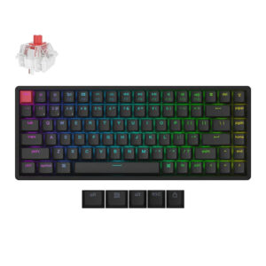Keychron K2 QMK RGB Backlight Aluminum Frame Super Switch Red (Hot-Swappable) Wireless Mechanical Keyboard