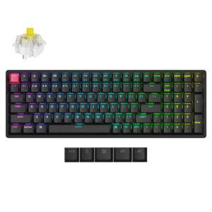 Keychron K4 QMK RGB Backlight Aluminum Frame Super Switch Banana (Hot-Swappable) Wireless Mechanical Keyboard