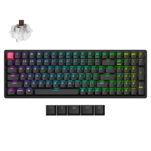 Keychron K4 QMK RGB Backlight Aluminum Frame Super Switch Brown (Hot-Swappable) Wireless Mechanical Keyboard