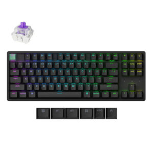 Keychron K8 HE Wireless Black Gateron Double-Rail Magnetic Nebula Switch Custom Keyboard