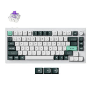 Keychron Q1 HE QMK Fully Assembled Knob Shell White Gateron Double-Rail Magnetic Nebula Switch Wireless Custom Keyboard