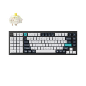 Keychron Q12 Max QMK/VIA Fully Assembled Carbon Black Gateron Jupiter Banana Wireless Custom Mechanical Keyboard - Southpaw Design