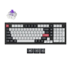Keychron Q5 HE QMK Fully Assembled Knob Carbon Black Gateron Double-Rail Magnetic Nebula Switch Wireless Custom Keyboard