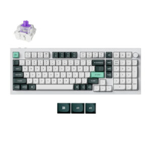 Keychron Q5 HE QMK Fully Assembled Knob Shell White Gateron Double-Rail Magnetic Nebula Switch Wireless Custom Keyboard