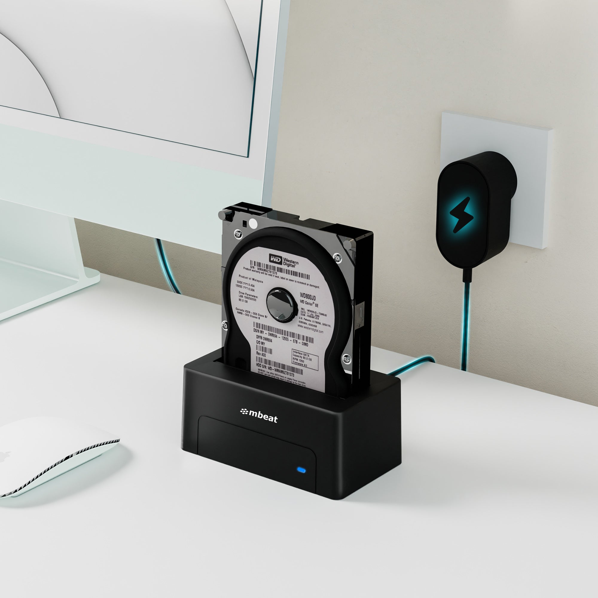 mbeat D1 USB 3.0 3.5" & 2.5" SATA HDD Docking Station - Black - Image 2