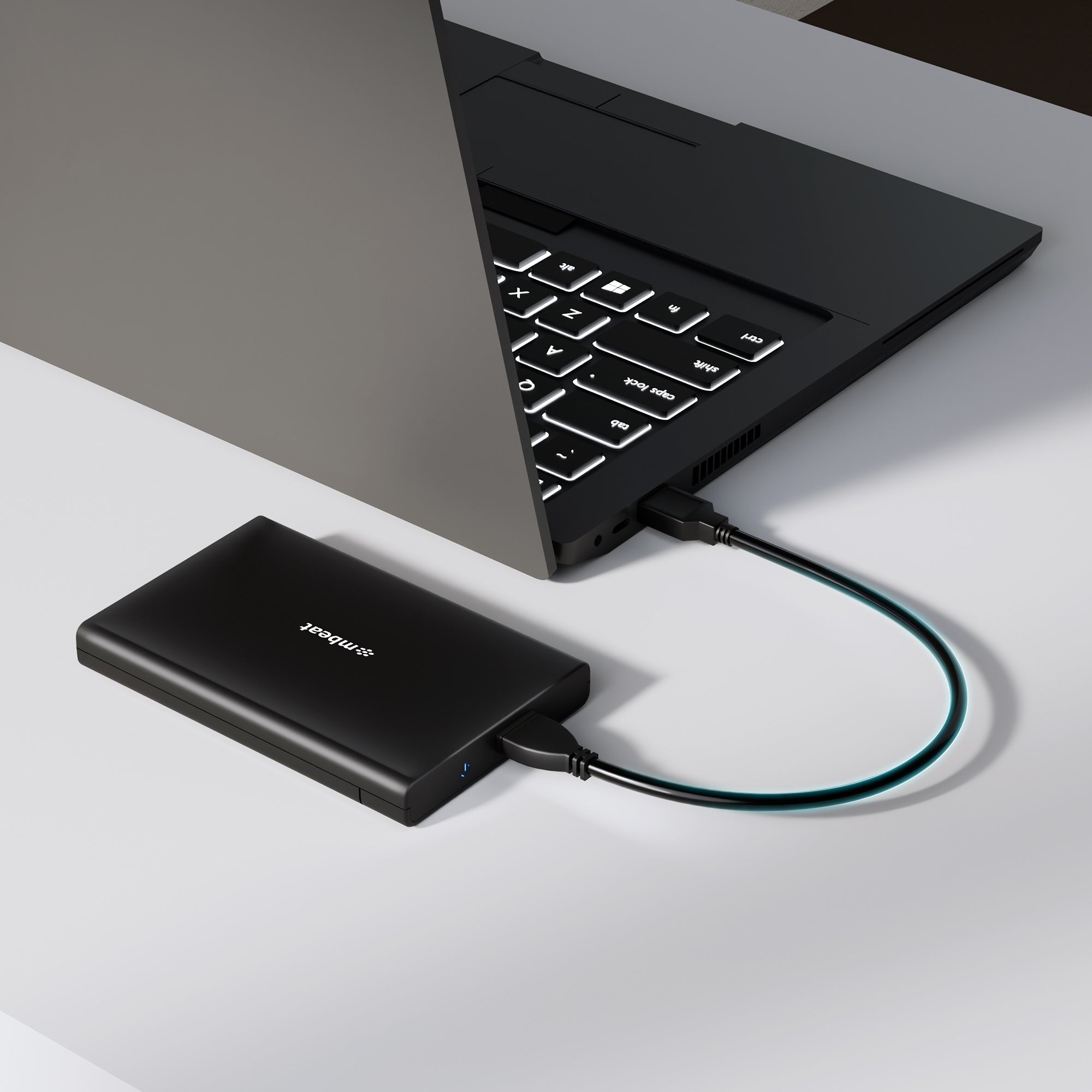 mbeat A2 Slim Tool-Free USB 3.0 2.5" SATA HDD Enclosure - Black - Image 2