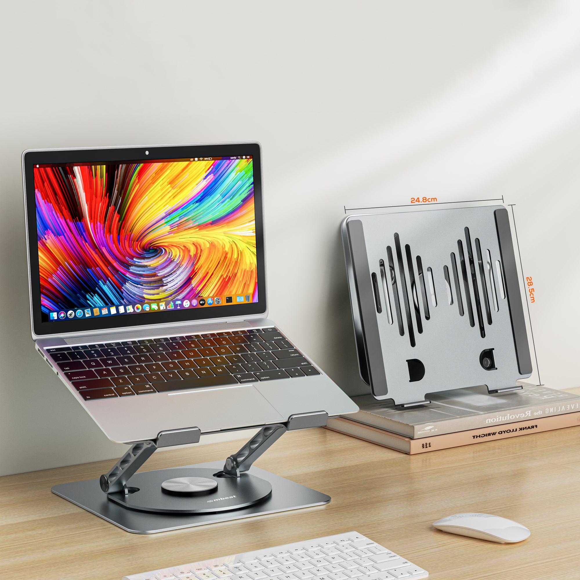 mbeat Stage S7 Rotating and Height-Adjustable Laptop Stand - Space Grey - Image 6