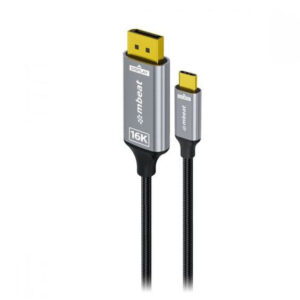 mbeat Tough Link 1.8m 16K USB-C to DP Cable - Space Grey