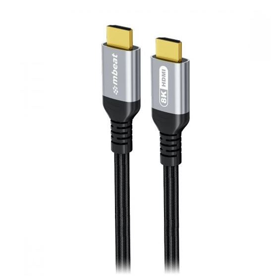 mbeat Tough Link 1.5m Certified 8K HDMI Cable - Space Grey