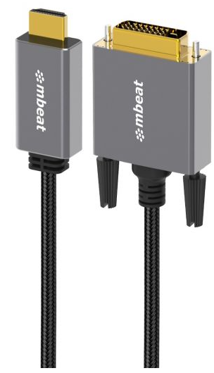 Mbeat ToughLink 1.8m HDMI to DVI Cable