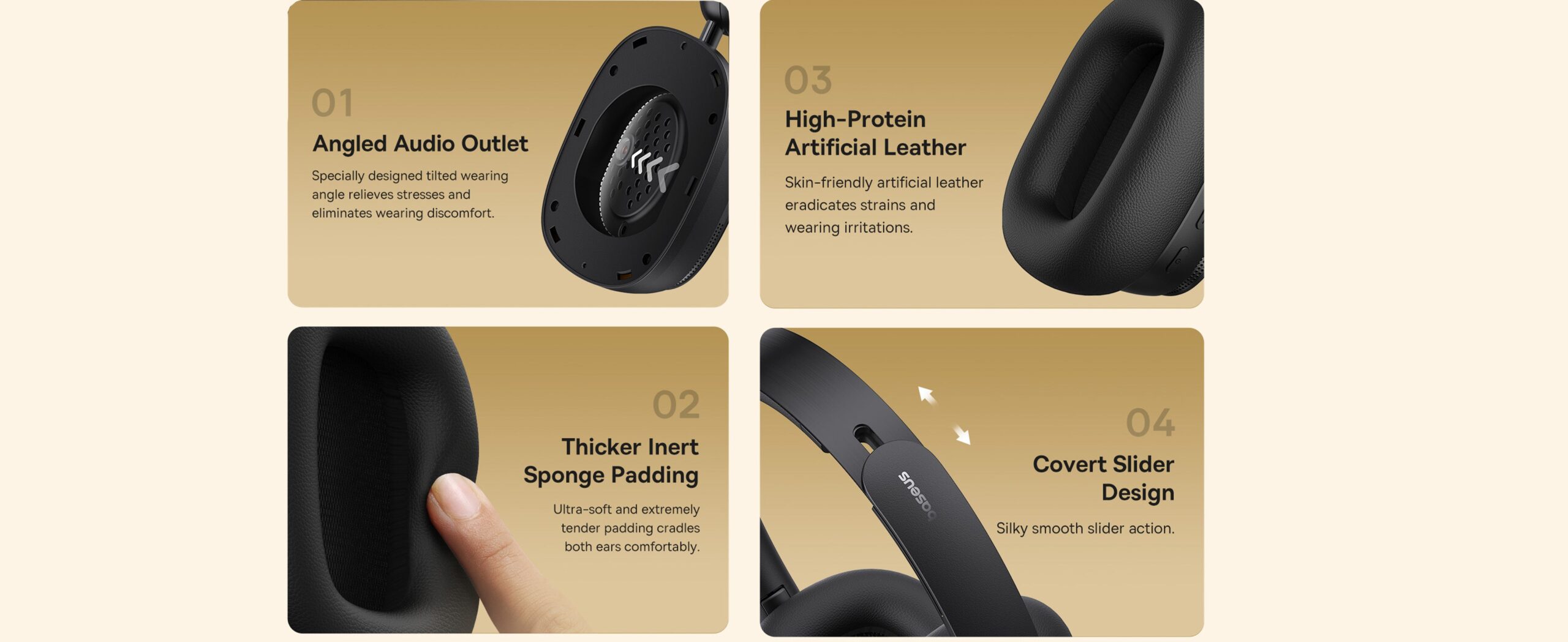 Baseus Bowie H1 Pro Noise-Cancellation Wireless Headphones Cluster Black - Image 8