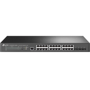 TP LINK JetStream 24-Port 2.5GBASE-T and 4-Port 10GE SFP+ L2+ Managed Switch with 16-Port PoE+ & 8-Port PoE++