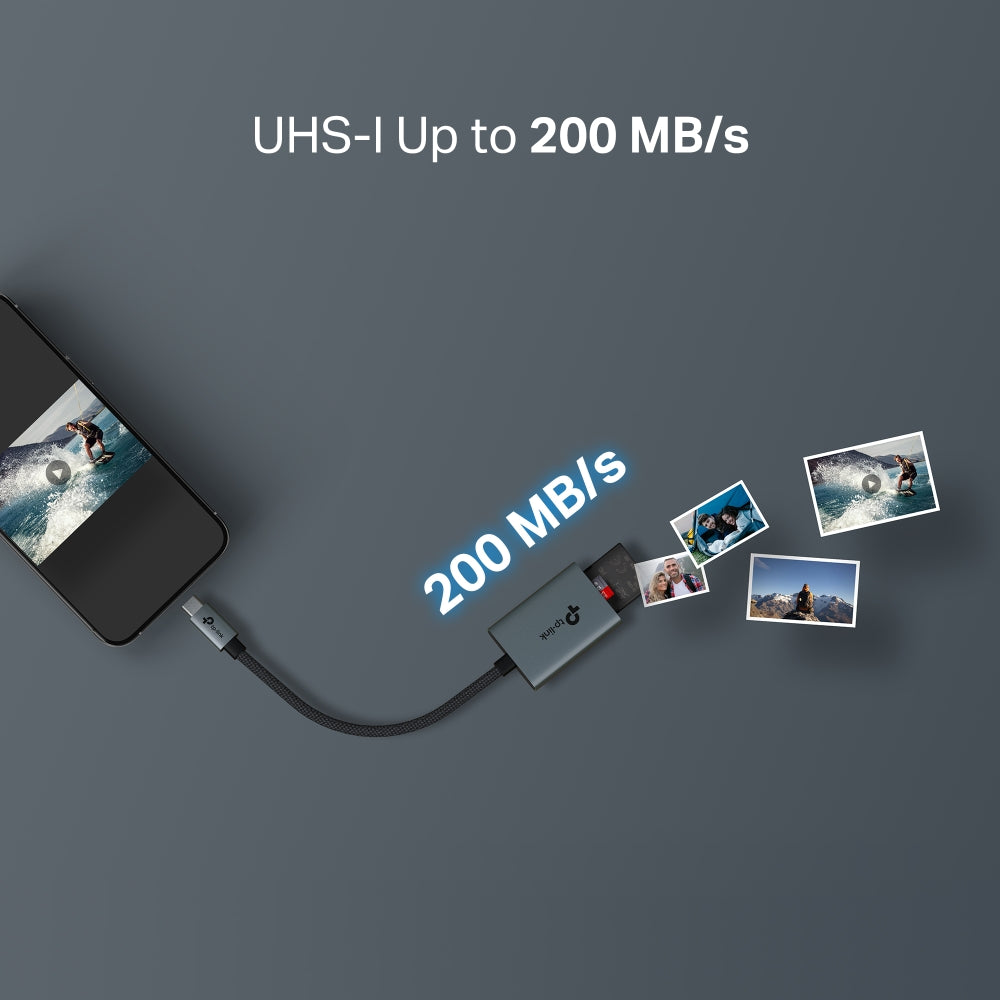 TP-Link UA430C, USB 3.0 Type-C to SD & microSD 3.0 Card Reader - Image 7