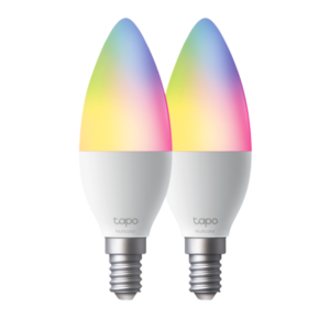 TP-Link Tapo L430C Smart Wi-Fi Candle Light Bulb, Multicolour - 2 Pack