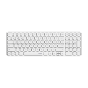 Rapoo E9350L Wireless Multi-mode Ultra-slim 99 Key Keyboard with Bluetooth and 2.4g White
