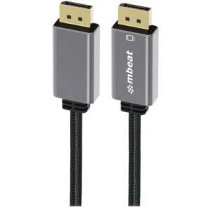 mbeat Tough Link 1.8m 16K DP to DP Cable - Space Grey