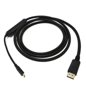 8Ware USB Type-C to Display Port (version 1.2) M/M Black - 2m