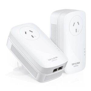 TP-LINK PA9020P AV2000 2-Port Gigabit Passthrough Powerline Starter Kit
