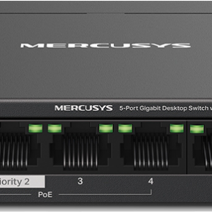 Mercusys MS105GP 5 Port Gigabit Switch Steel Case 4x PoE+
